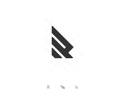 Wing + R Logo - Rebelious Fit branding design illustrator logo minimalist modern monogram simple vector
