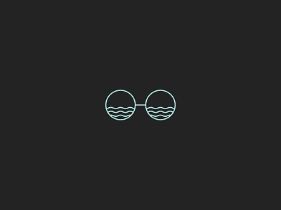 Ocean Eyes design illustrator logo minimal minimalist modern ocean logo simple sunglasses vector waves