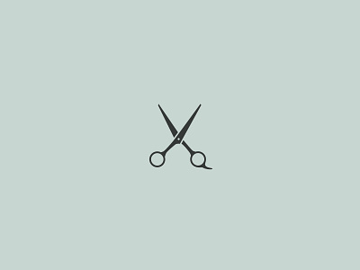 Minimal Shears/scissors hair hair salon haircut hairdresser hairstyle illustrator logo modern scissors shears simple