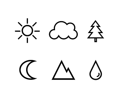 Nature icons design figma icon vector