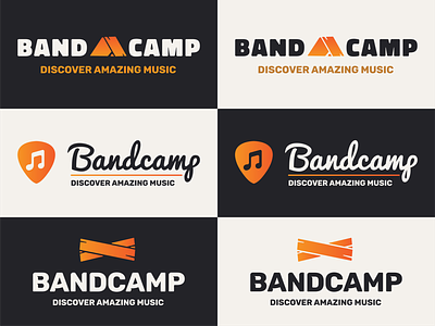 Bandcamp logo redesign bandcamp branding gradient illustrator logo music typogaphy vector