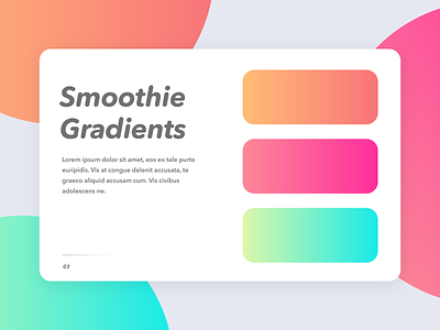Smoothie Gradients adobe xd card colors design fonts gradients random rounded slide vector