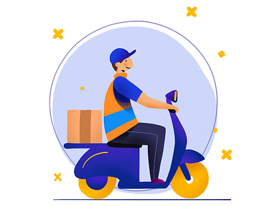 The Job Series - #2 Delivery Man app art artist character characterdesign delivery design drawing graphic graphicdesign illustrate illustration illustrator mobile procreate uiux