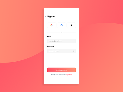 Daily UI 001 | Sign up