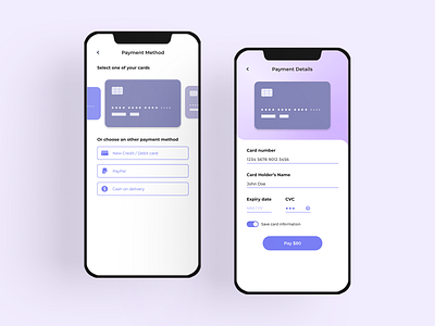 Daily UI 002 | Credit Card Checkout app