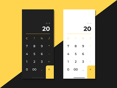 Daily UI 004 | Calculator calculator dailyui figma yellow