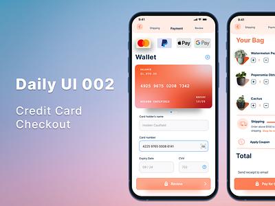 Daily UI 002 : Credit Card Checkout