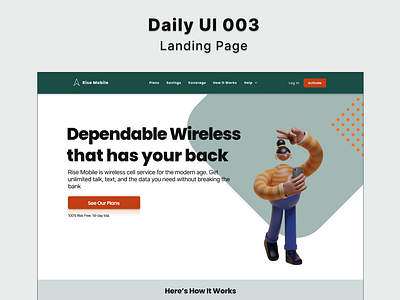 Daily UI 003 : Landing Page