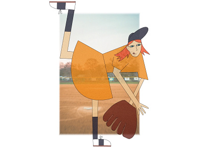 Baseball Girl baseball baseball cap illustration procreate redhair