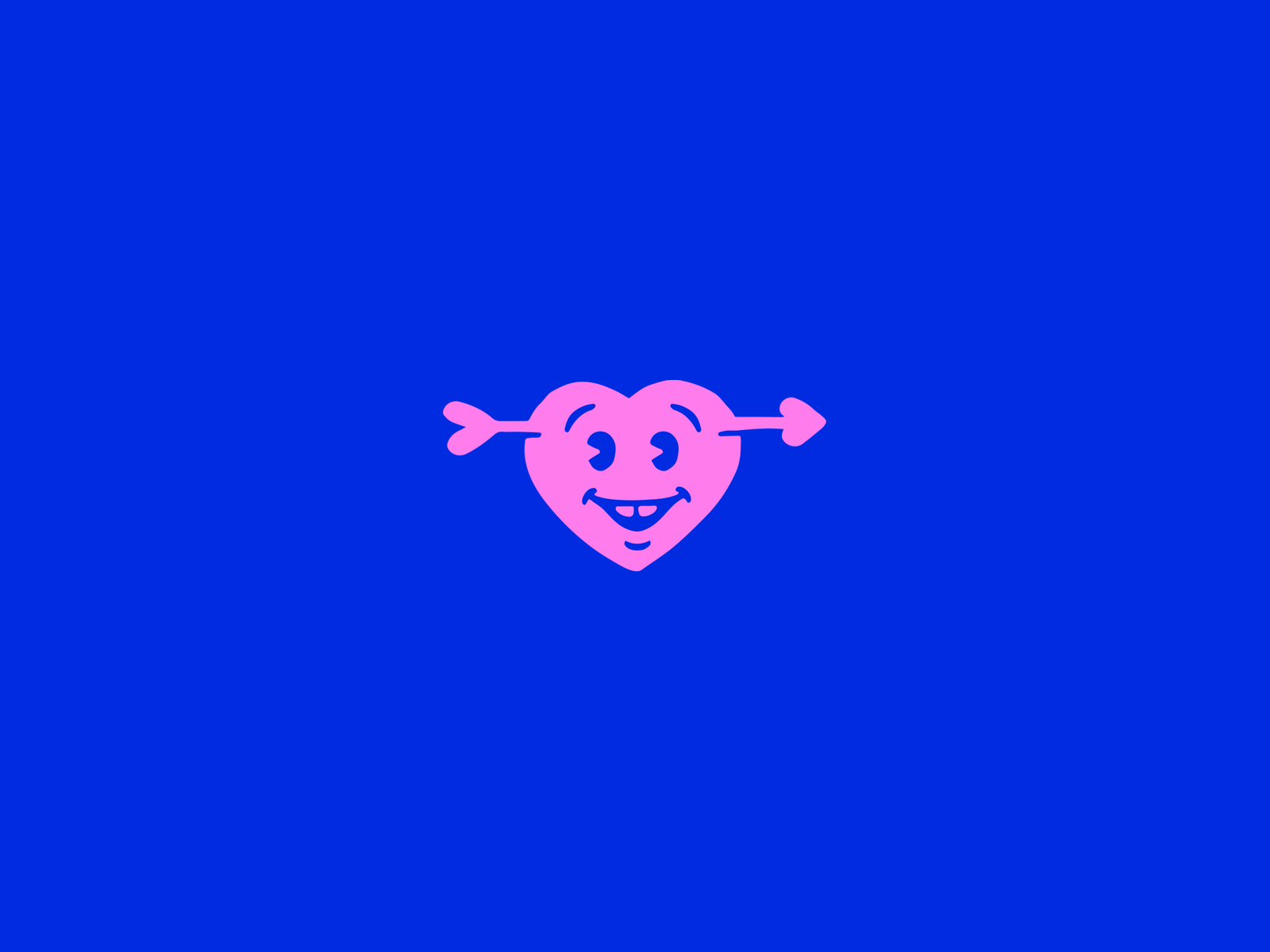 &hearts; austin blue cartoon character design guy heart illustration love mascot pink retro rough texas vintage