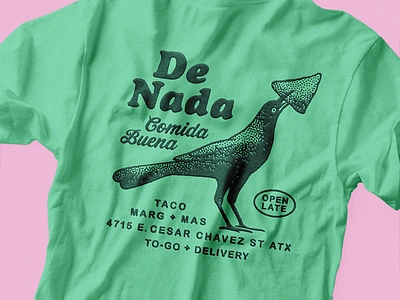 De Nada austin crow design grackle illustration marg mexican food retro screen print shit stipple taco texas texture vintage