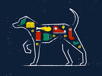 Dog bird dog black lab dog hound hound dog illustration lab line minimal pointer pup simple
