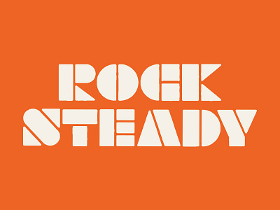 Rock Steady band block logo logotype minimal music shape simple stencil type