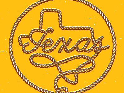 Lasso afterhours atx austin cowboy lasso poster rope rough script texas texture type