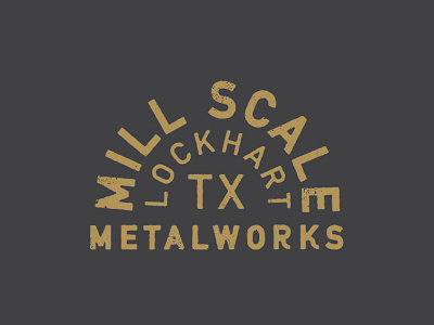 Mill Scale bbq branding illustration logo metal pit rough smoke smoker texas type welding