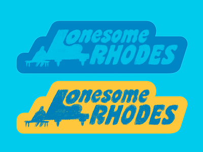 Lonesome Rhodes 70s austin band design groovy illustration keyboard lonesome music piano retro rhodes show sticker texas type