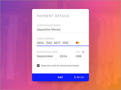#2 Daily UI - Checkout checkout credit card daily ui design challenge gradient purchase ui challenge