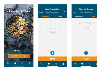 Chaos Free Cooking app design ui ux