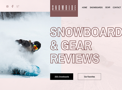 Snowride - Daily UI Challenge branding design ux