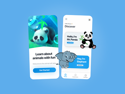 Animal Wiki App UI app design minimal ui design ui designs web