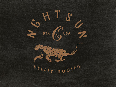 Nght Sun Co. Logo hand letter type typography