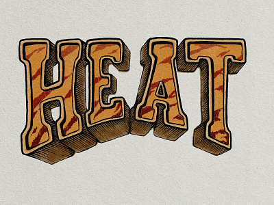 Heat Typography album cover hand letter hand lettering illustration type typography