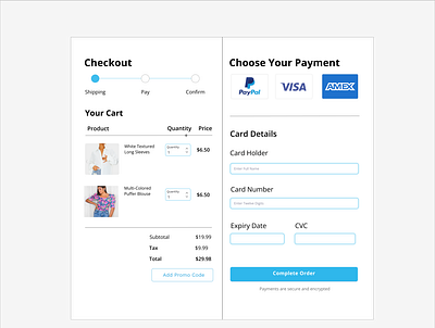 Checkout Page dailyuichallenge design ui ux