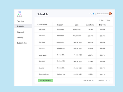 Schedule Dashboard branding dailyuichallenge design illustration typography ui ux