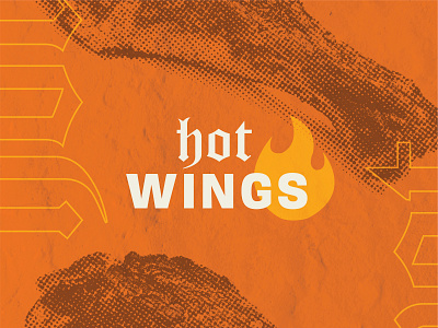 Hot, Hot, Hot adobe adobe illustrator art direction branding design food graphic design graphicdesign illustration logo lunch lunchdesignco typography vector wings