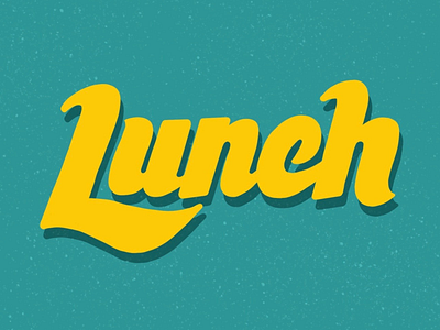 Lunch branding hand type hand typography illustration ipad pro lunch lunchdesignco procreate retro typography