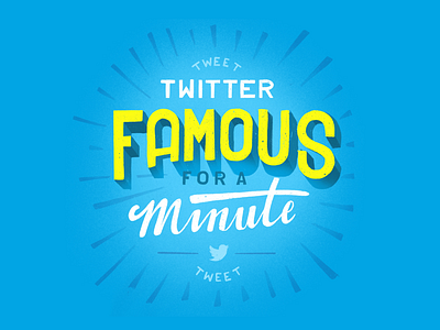 Twitter Famous branding famous funny hand lettering hand typography influencer lettering lunch lunchdesignco social twitter typography