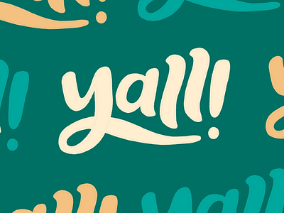 Y’all! branding color hand drawn hand type lunch lunchdesignco pattern type typography