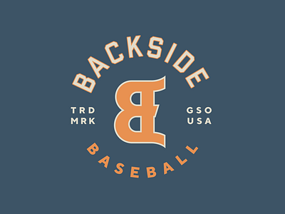 Backside Baseball adobe adobe illustrator badge baseball custom graphic design logo lunchdesignco typography
