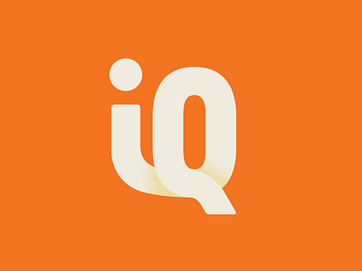IQ Icon adobe adobe illustrator branding icon iq lunchdesignco orange type typography