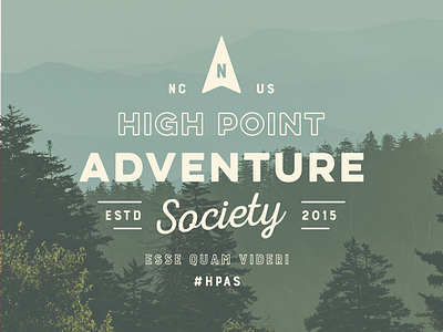 HP Adventure Society adventure branding design logo lunchdesignco outdoor sans serif script typography