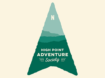 HP Adventure Society adobe adobe illustrator branding compass green logo lunchdesignco mountains outdoor type typography
