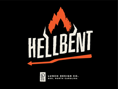 Hellbent Monday adobe brand branding hell illustration illustrator logo lunchdesignco packaging