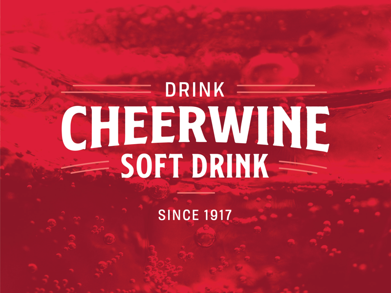 Cheerwine lunchdesignco logo design brand identity red adobe illustrator packaging soda identity brand logo