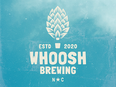 Logo Daily Challenge: Day 2 - Whoosh adobe illustrator balloon beer blue brewery hot air balloon logo design lunch lunch design co sky