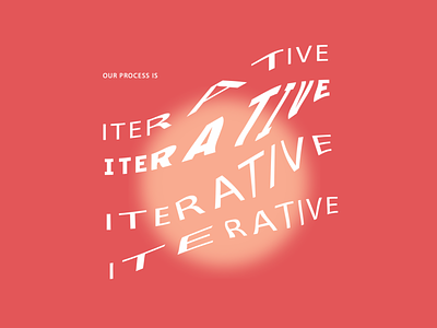 Our Process is Iterative design font graphic design iterative poster process typography visual design