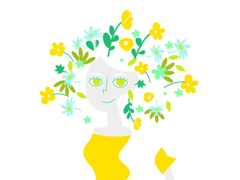 Flower Power illustration gif flower