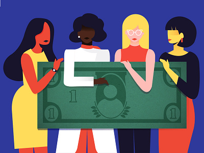 Equal Pay for All Women all equal ethnicities illustration pay women