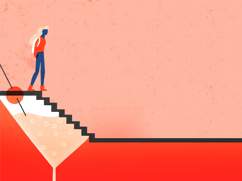 Teen Drinking Decreases illustration cocktail decrease drinking teen