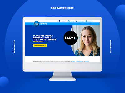 P&G Career Site design ui ux web