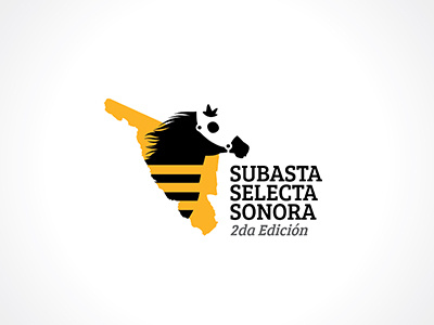Sonora horse auction auction branding corporate horse logo logotype racehorse racing yellow