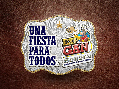 Expogan Sonora 2014 cowboy expo logo mexico party sonora