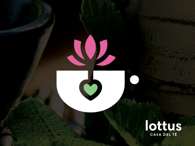 Lottus Tea House heart hmo icon logo logotype lotus tea