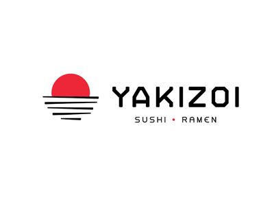 Yakizoi logo logotype ramen sunrise sushi