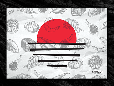 YAKIZOI food japan logo oriental ramen sushi