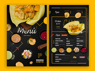 PATATAS Menu chips dips food foodtruck menu patatas urban